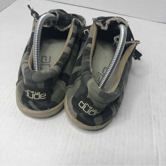 Hey Dude Loafers Mens Size 11 Wally Camouflage Camo Slip On Shoes - Picture 5 of 10